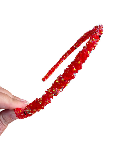 Chunky Glitter Diamond Headband – Sparkly Statement Hair Accessory