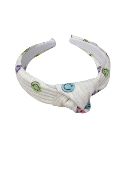 *Pastel Smiley Face Headband