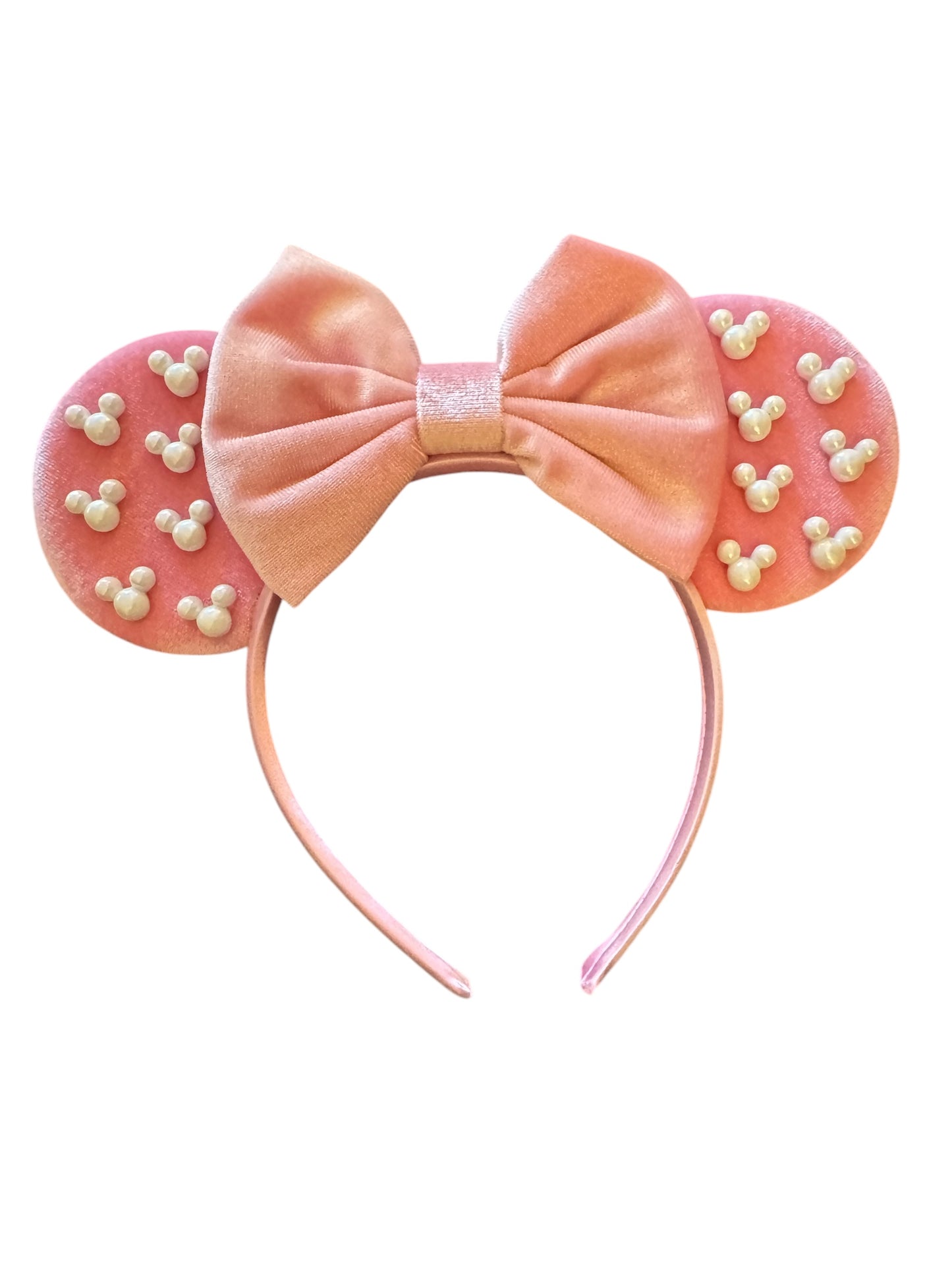 *Velvet and Pearl Mouse Ear Headband