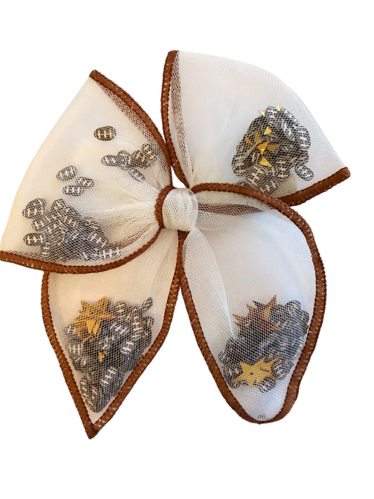Football Shaker Hair Bows – Game Day Hair Accessories