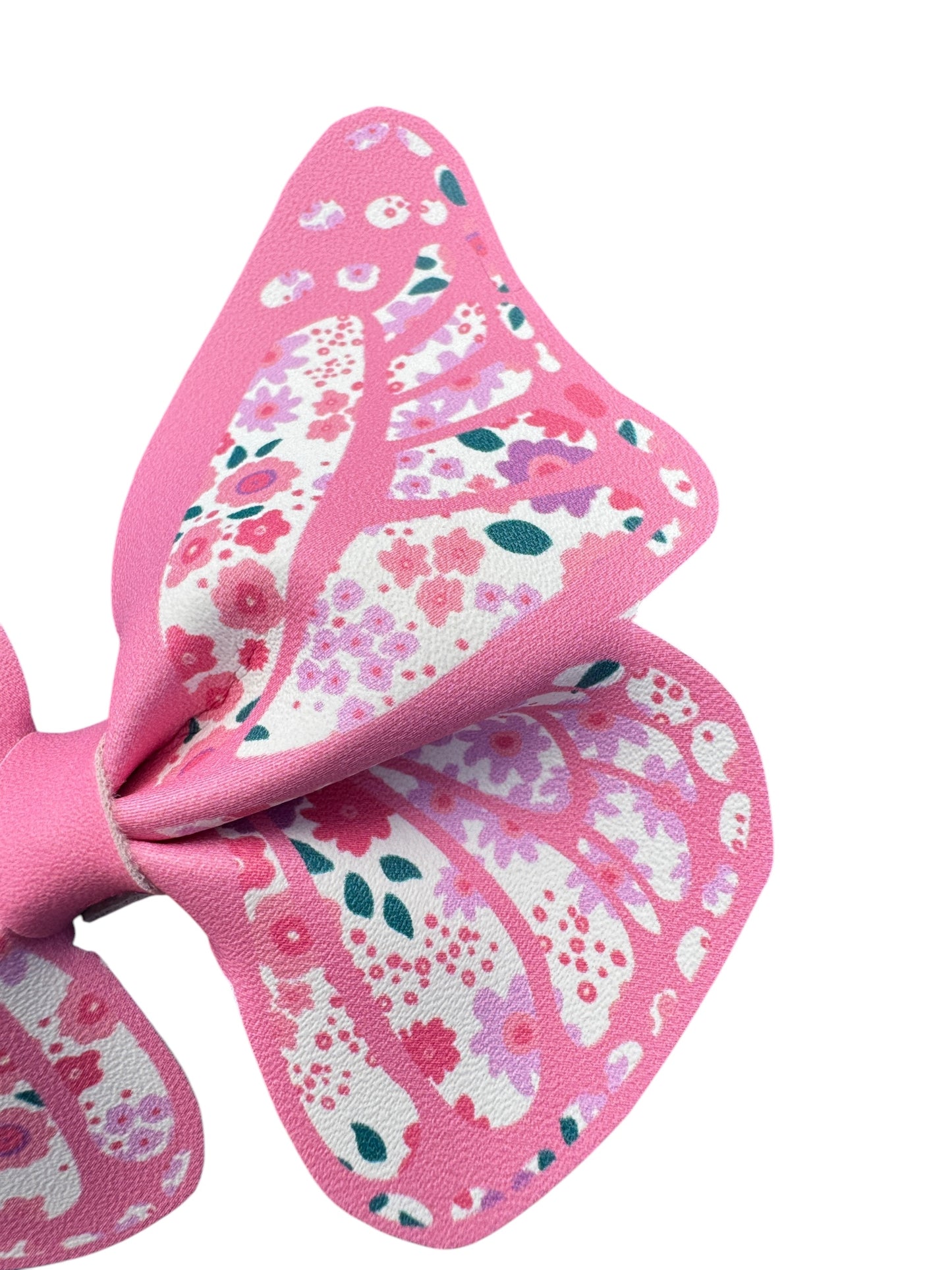 *Pink Butterfly Faux Leather Bows