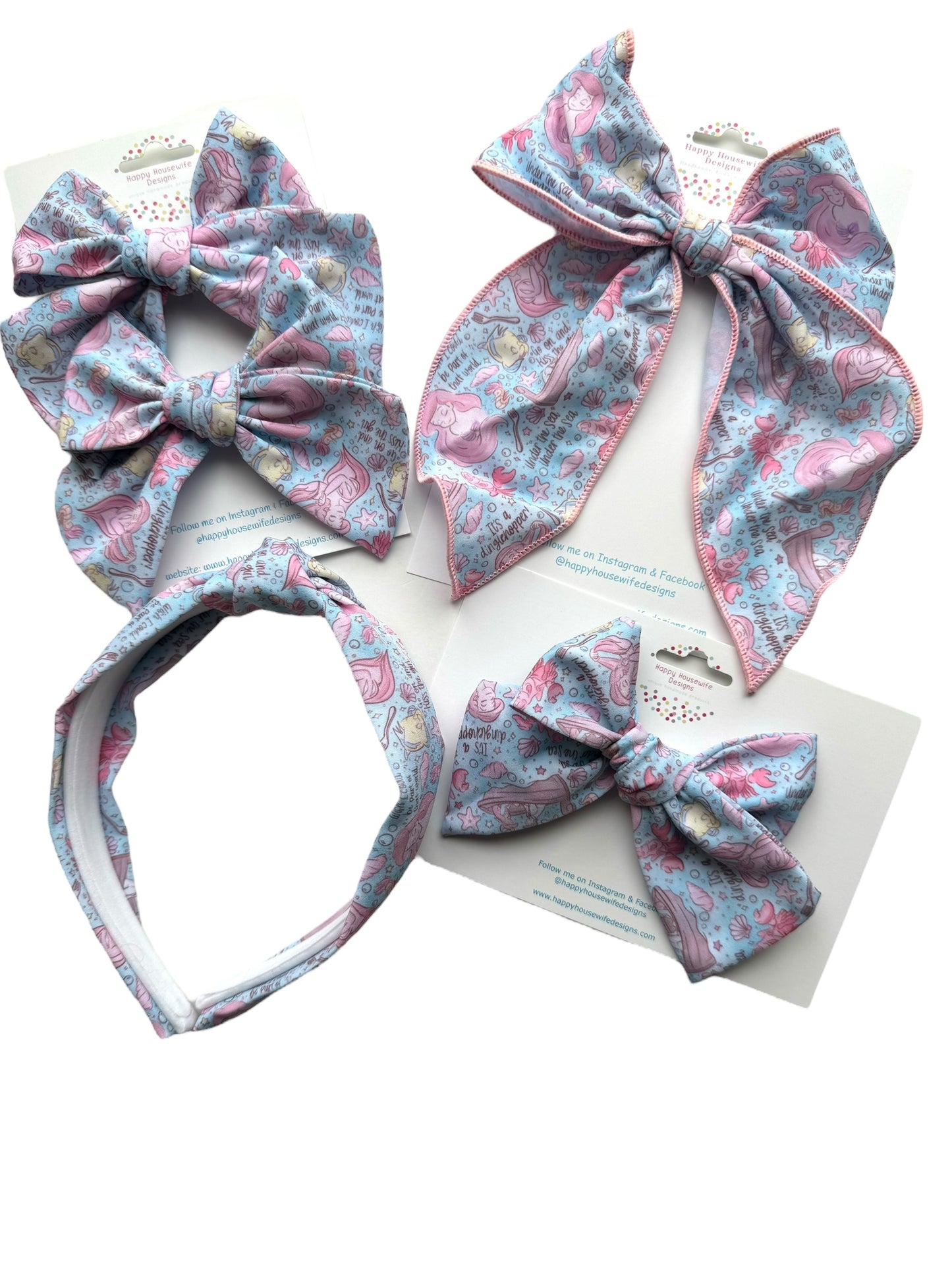 *Little Mermaid Hair Bows