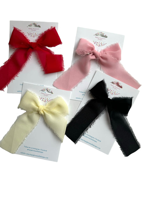 *Chiffon Long Tail Hair Bow