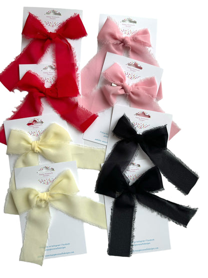 *Chiffon Long Tail Hair Bow