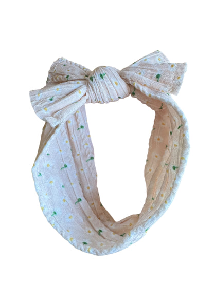 Stretchy Patterned Nylon Bow Headwraps – For Newborns and Infants
