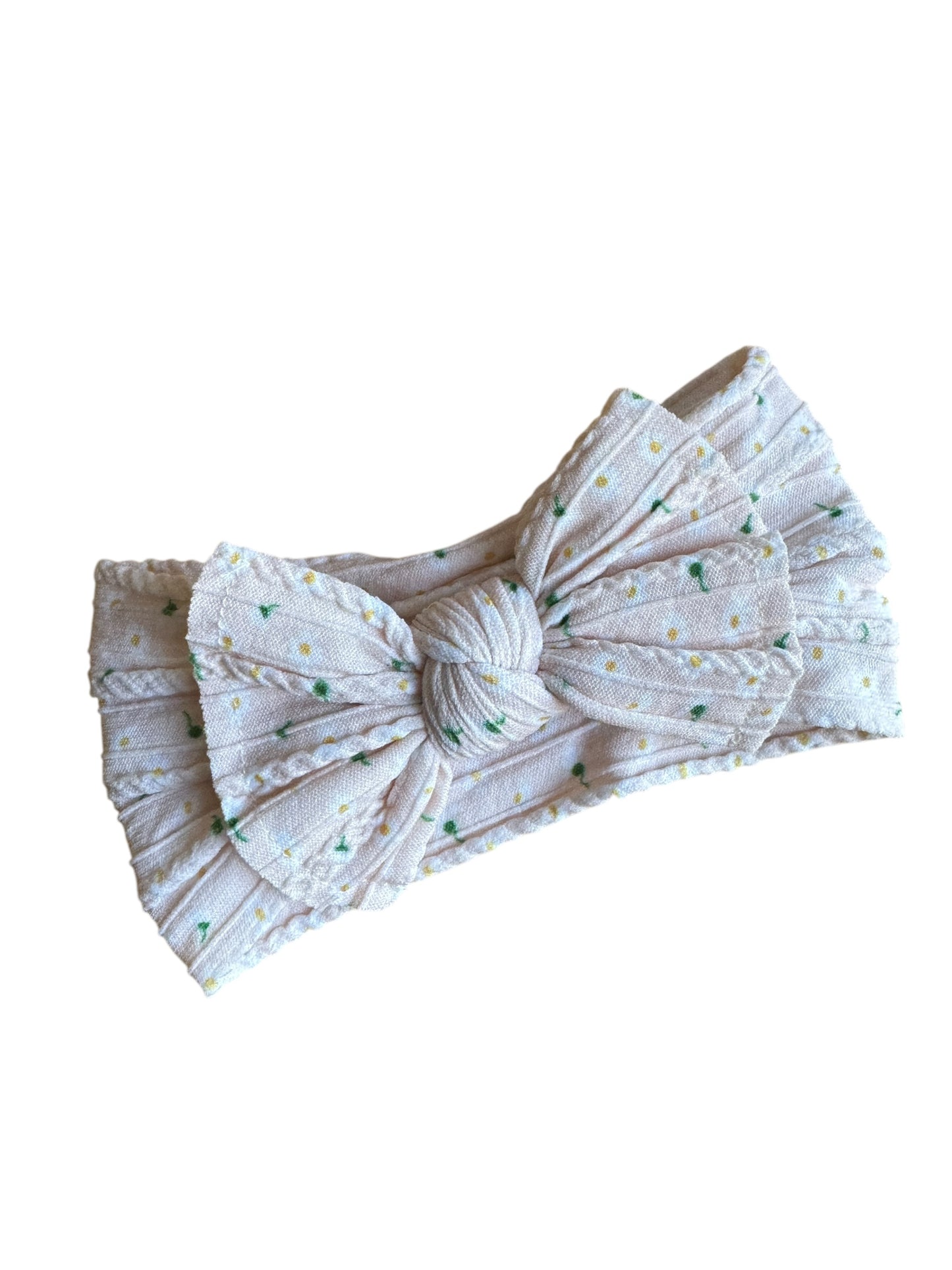 Stretchy Patterned Nylon Bow Headwraps – For Newborns and Infants