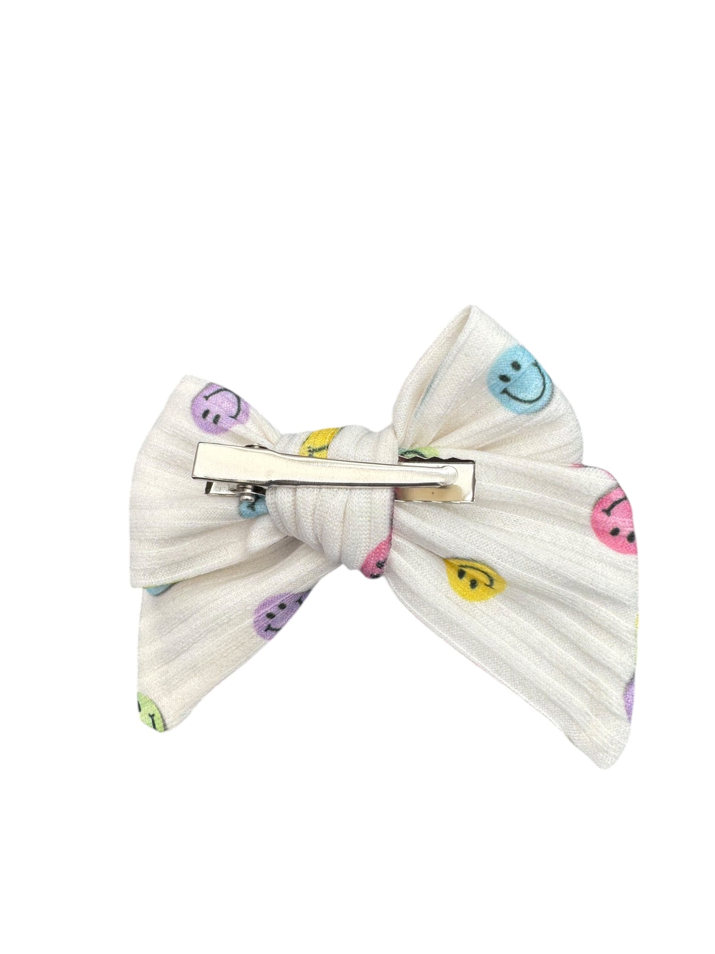 *Pastel Smiley Face Hair Bows