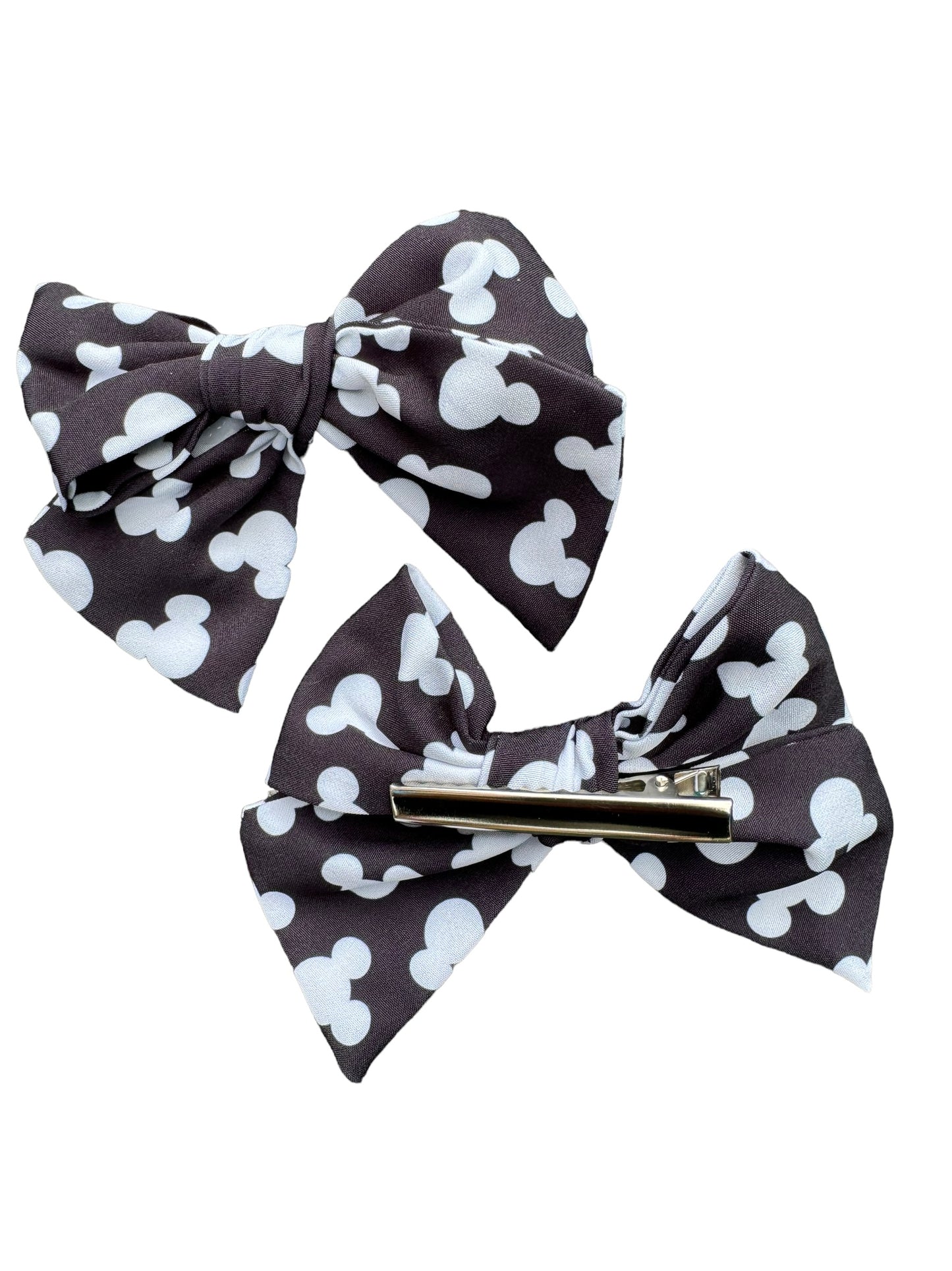 *Black and White Mouse Hair Bow