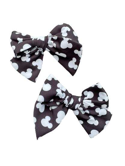 *Black and White Mouse Hair Bow