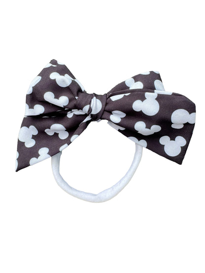 *Black and White Mouse Hair Bow