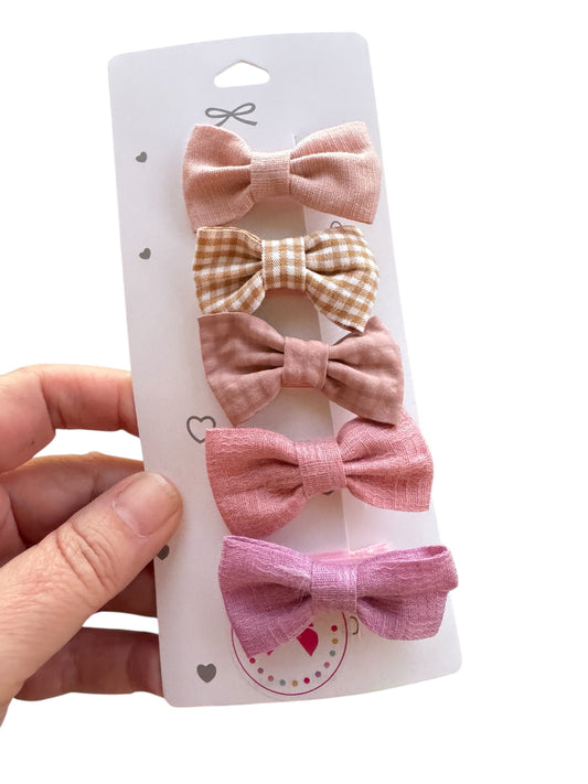 Mini Pink Baby Hair Clip Sets for Babies, Toddlers, and Little Girls