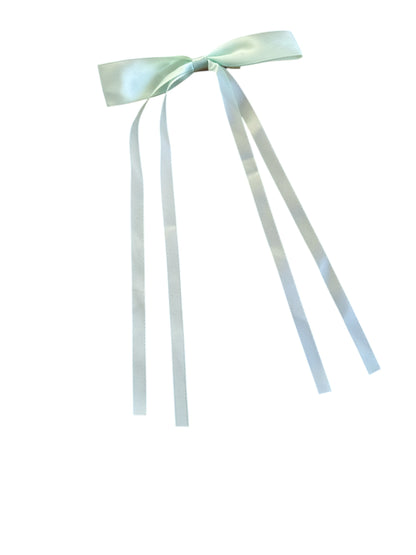 Satin Streamer Hair Bow | Coquette Bow Clip for Girls & Women