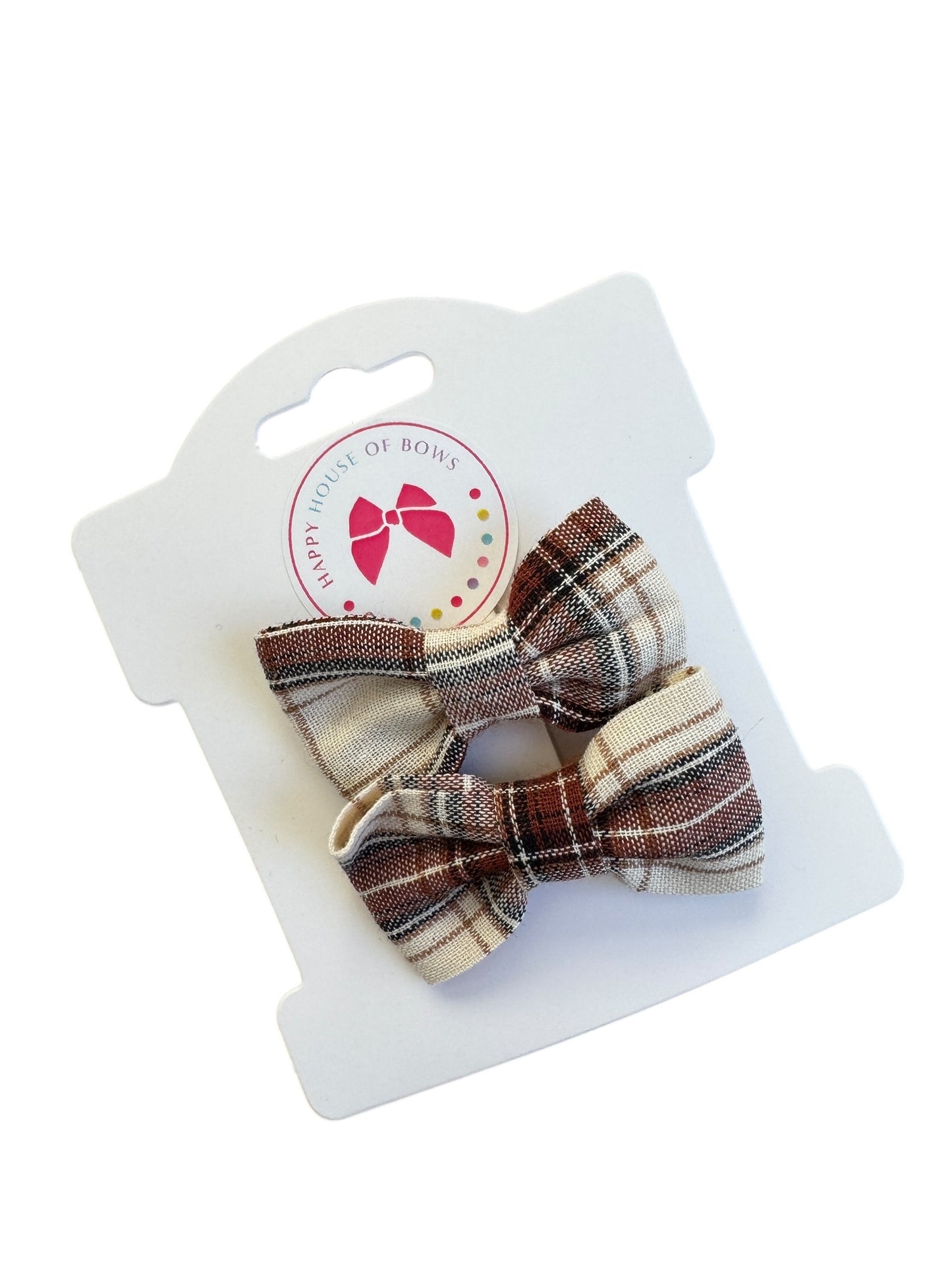 Mini Pink Linen Baby Hair Clips – Neutral Everyday Baby Bows for Infants & Toddlers