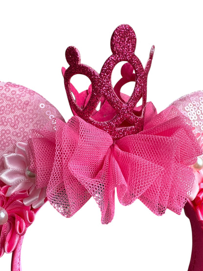 Perfect Pink Crown Princess Mouse Ear Headbands