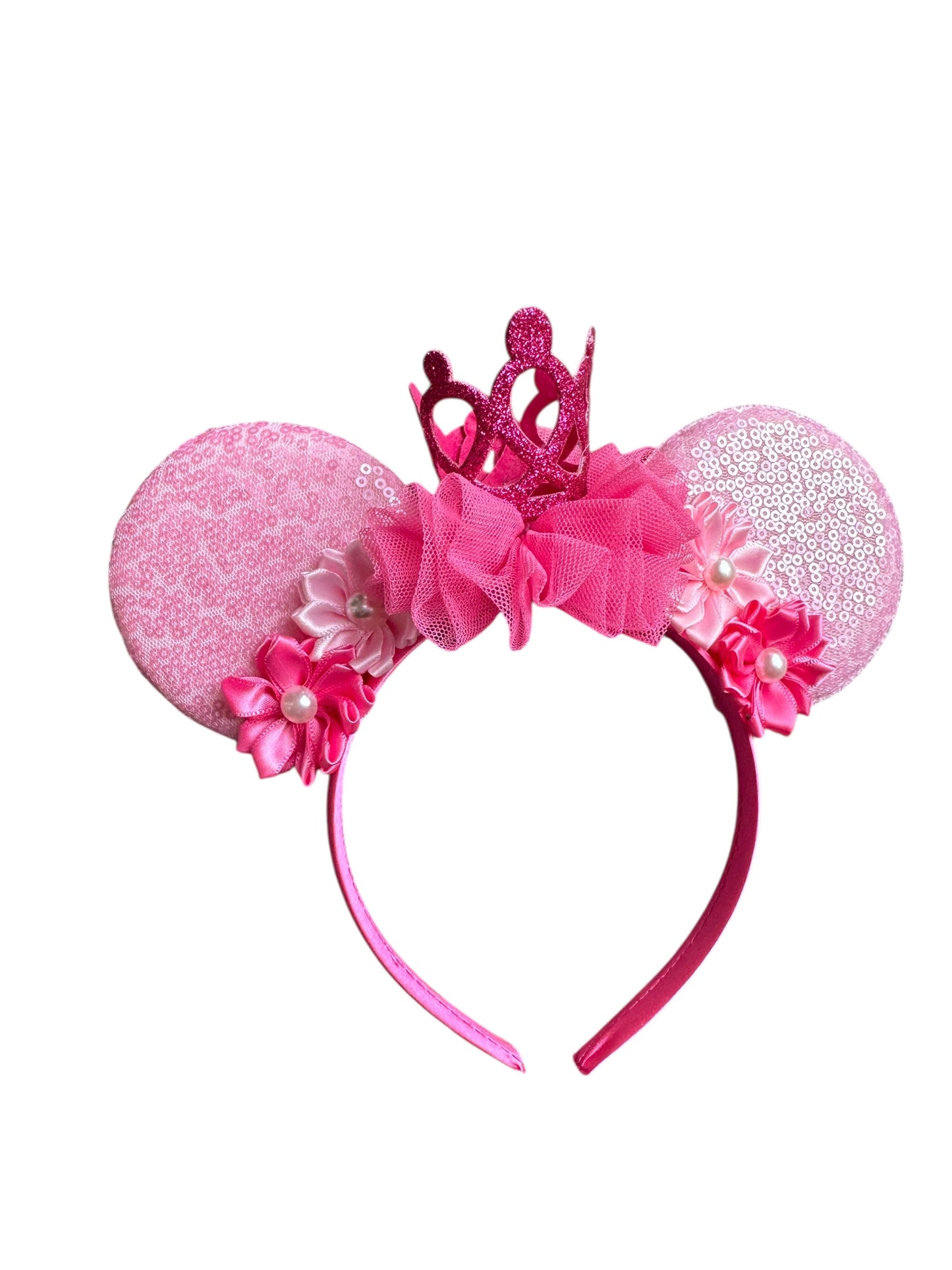 Perfect Pink Crown Princess Mouse Ear Headbands