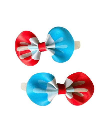 Popsicle Faux Leather Bows