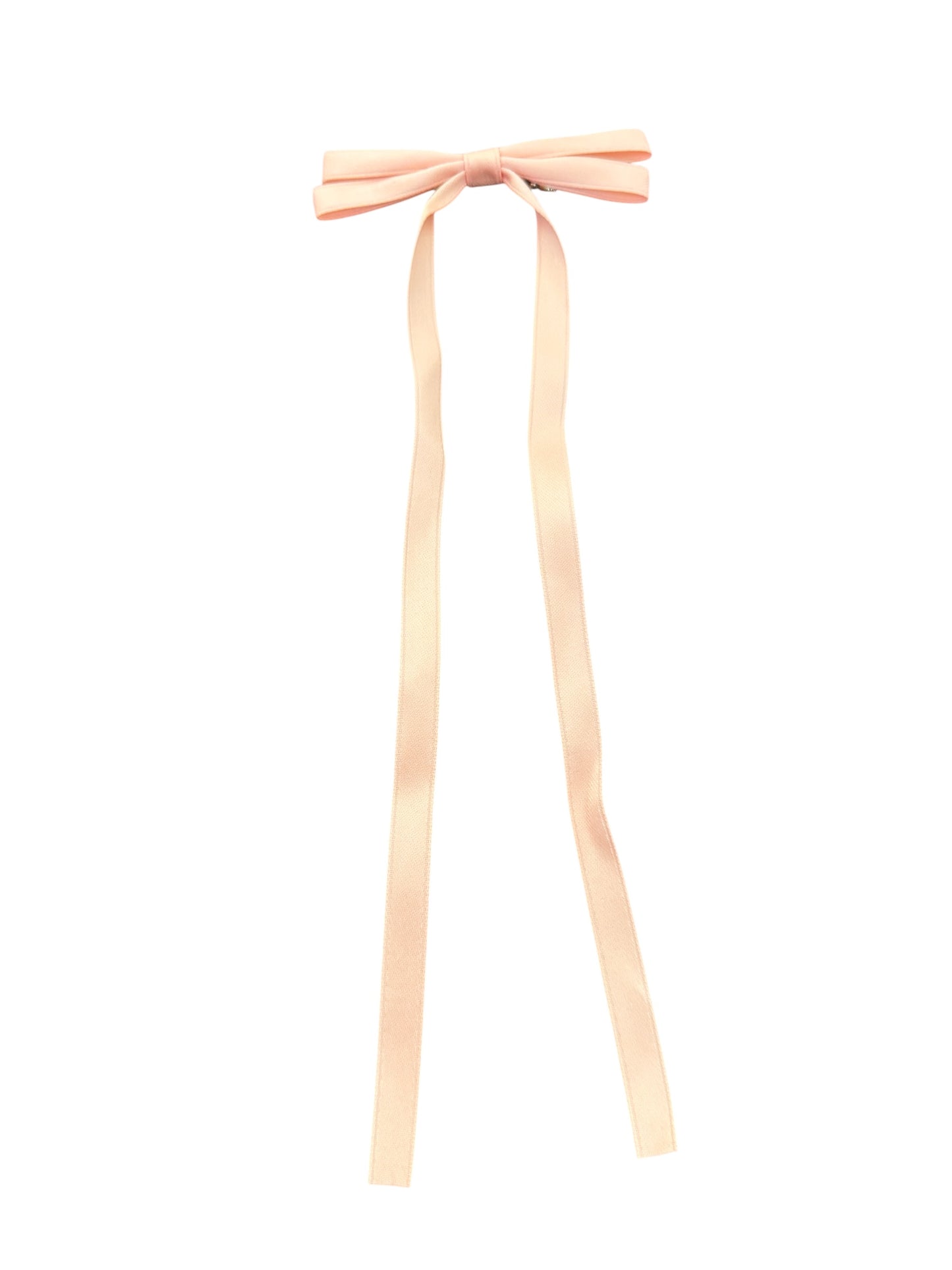 Beige ribbon belt with a bow on a white background