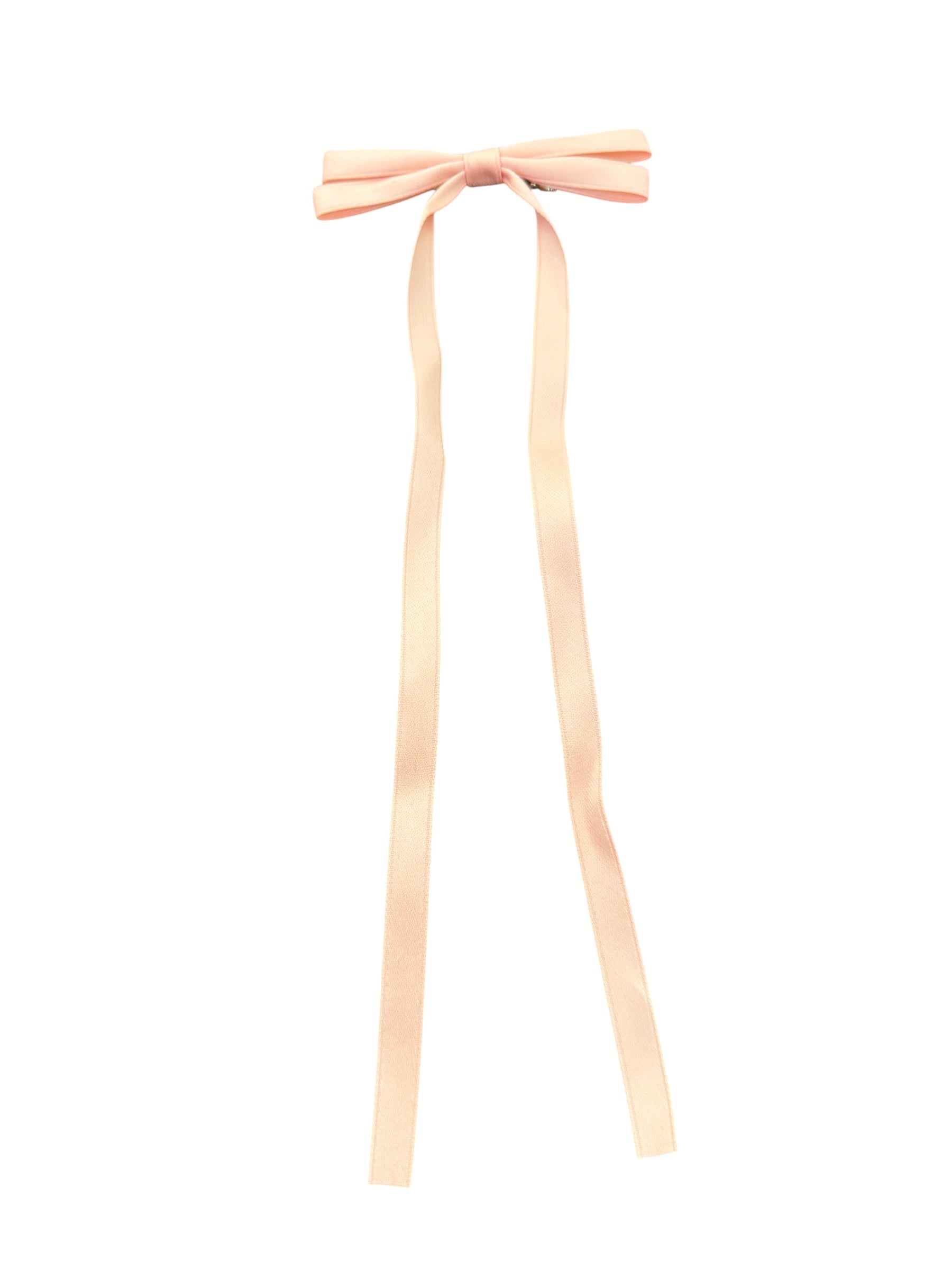 Beige ribbon belt with a bow on a white background