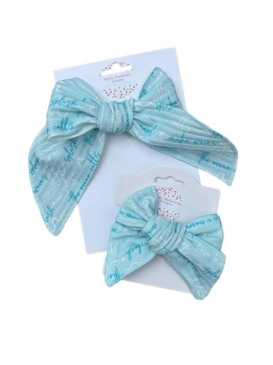 Mermaid Sayings Hair Bows