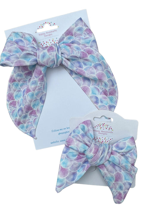 Pastel Mermaid Scales Hair Bows