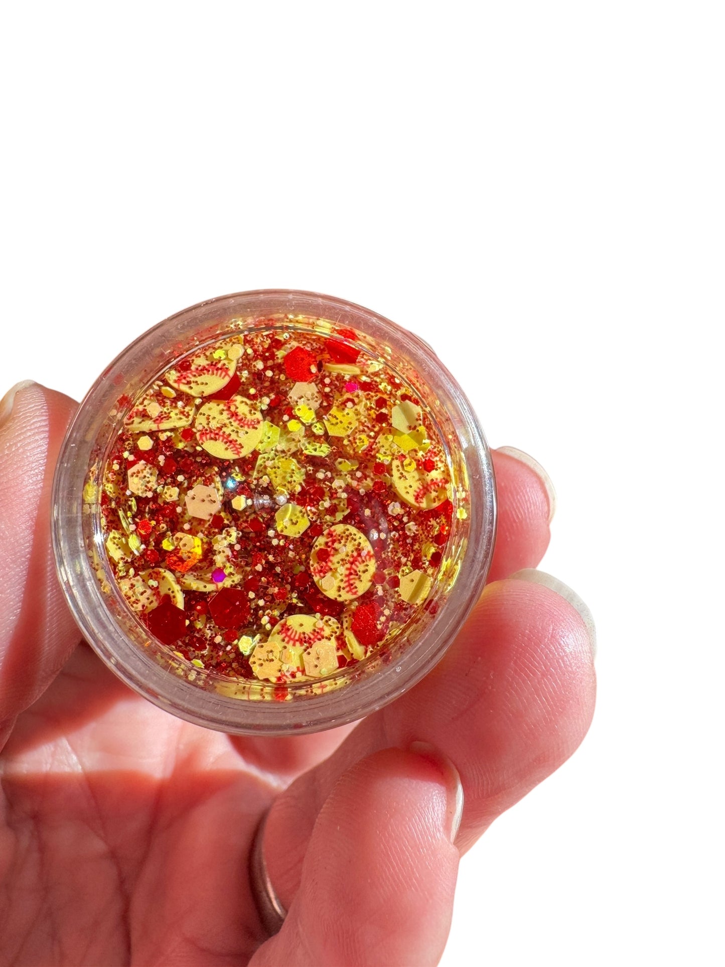 Softball Glitter Hair Gel - Sports Body Glitter for Game Day & Cheerleading
