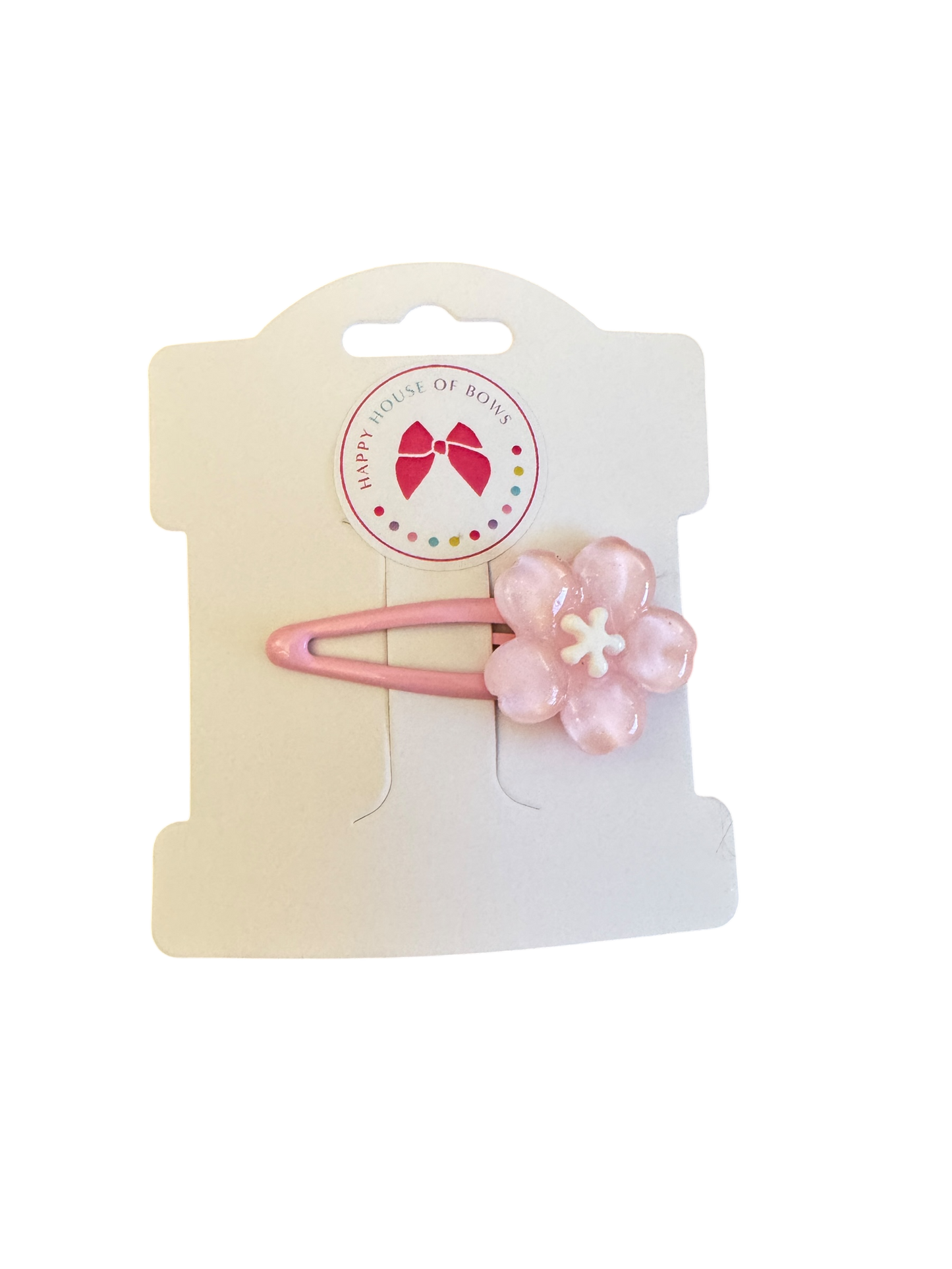 Pink Flower Hair Clips for Toddlers - Baby Girl Snap Clips for Spring