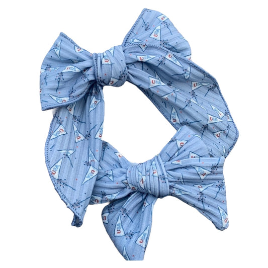 *USA Rib Knit Hair Bows