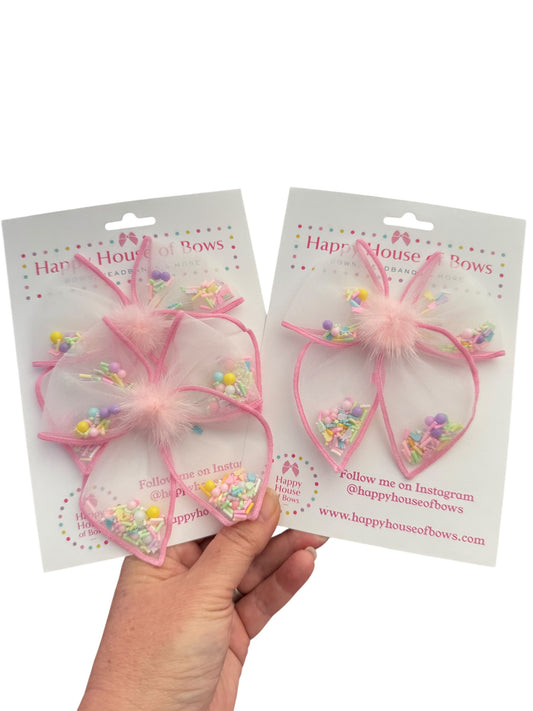 Bunny Shaker Hair Bows for Girls