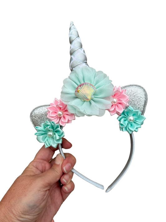 *Seashell Mermaid Unicorn Headband