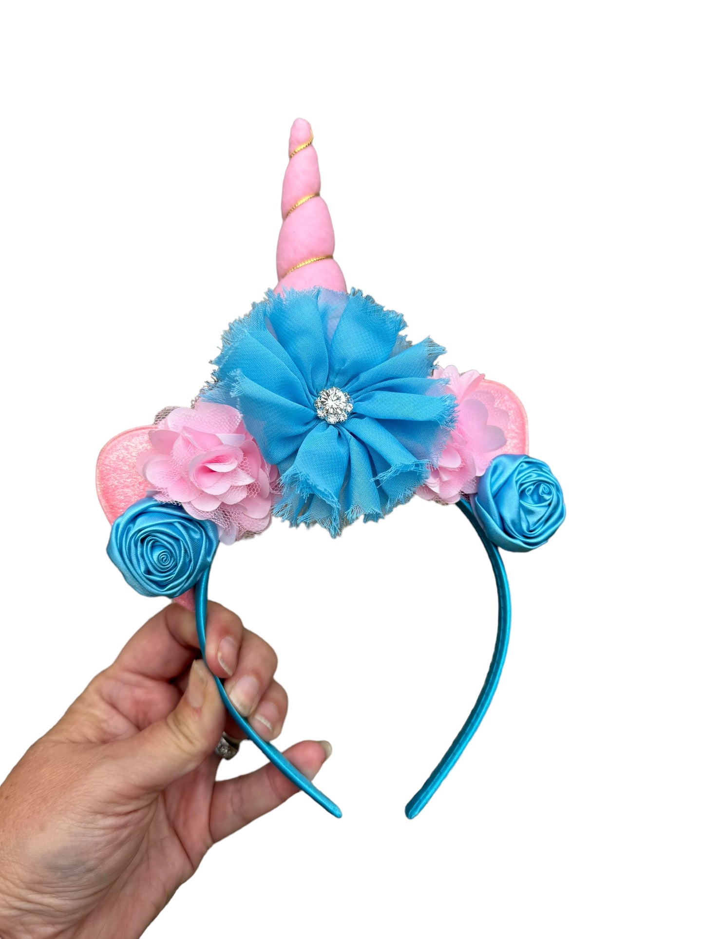 *Pink and Aqua Unicorn Headband