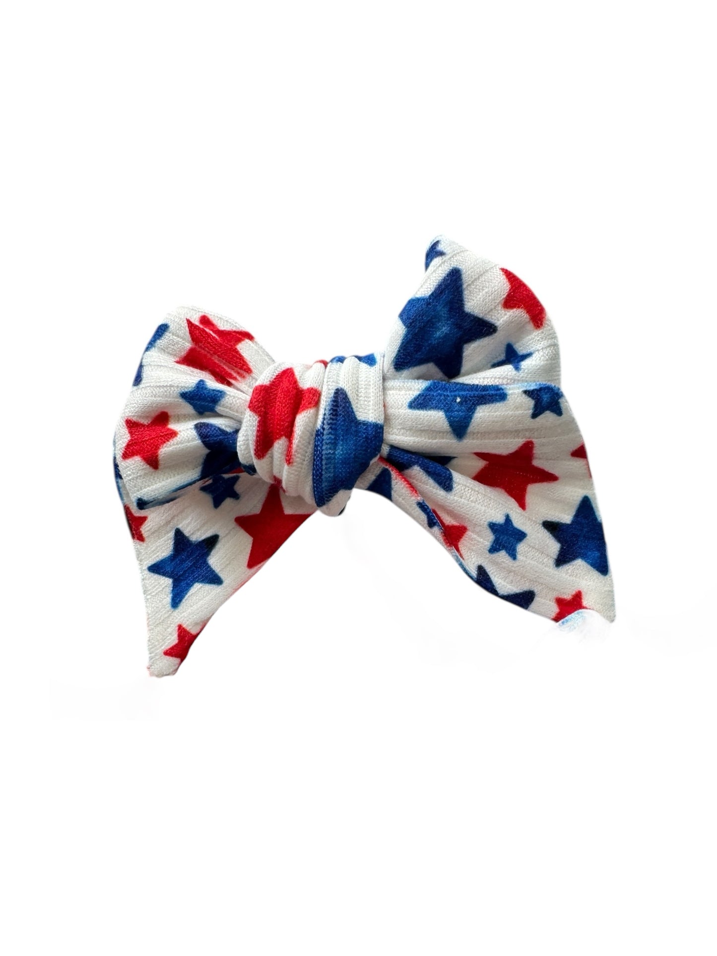 *Red & Blue Stars Hair Bows