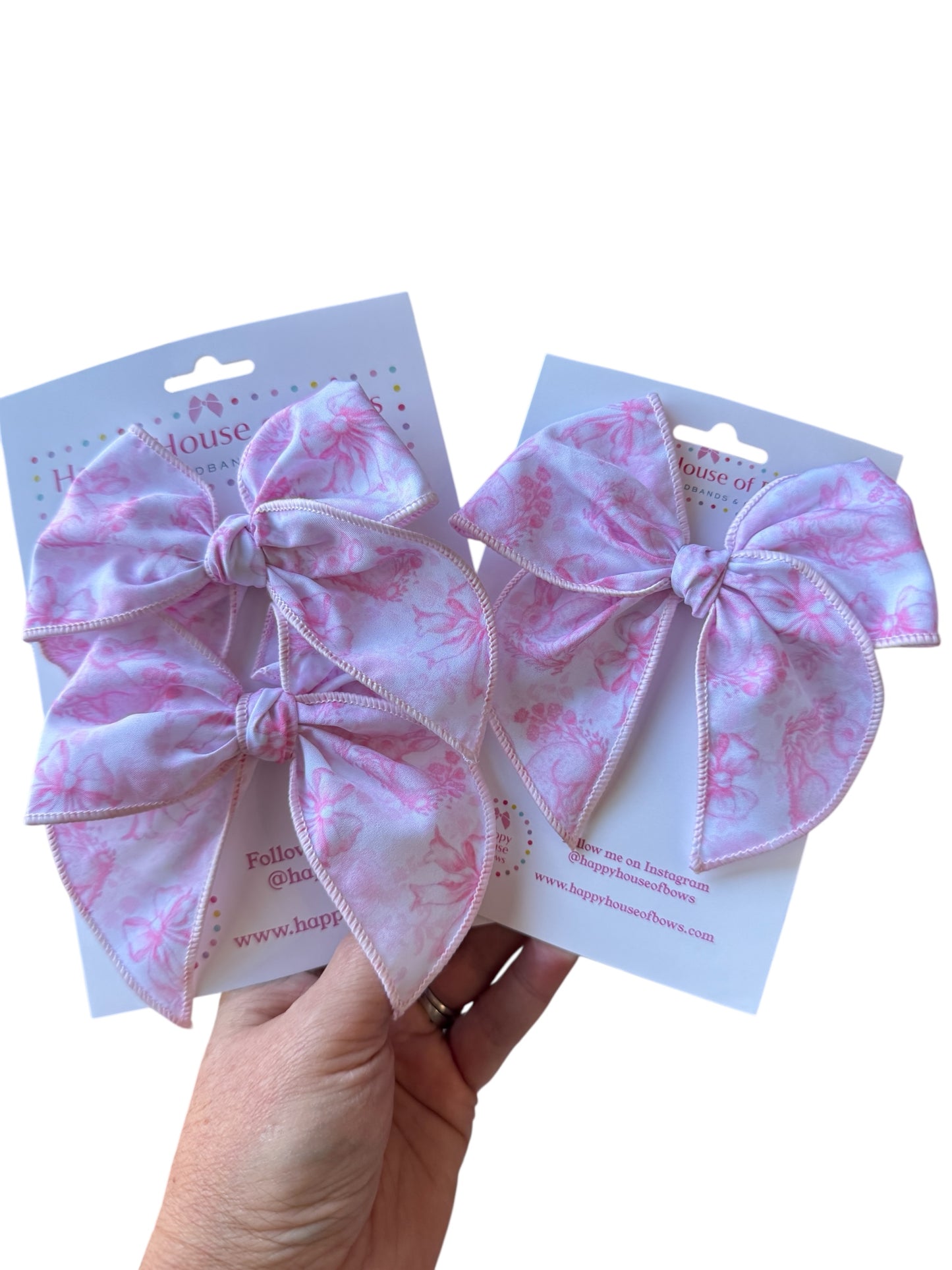 Pink Bunny Hair Bow for Girls - Easter Hair Clip