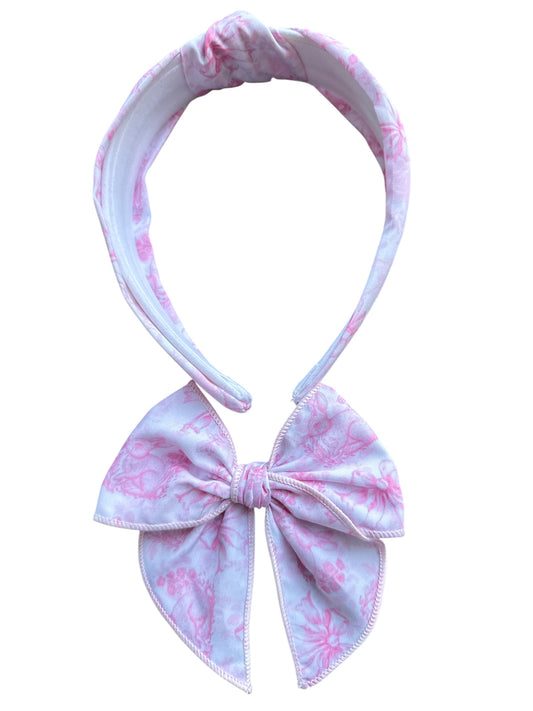 Pink Bunny Tie Knot Headband for Girls - Easter Headband