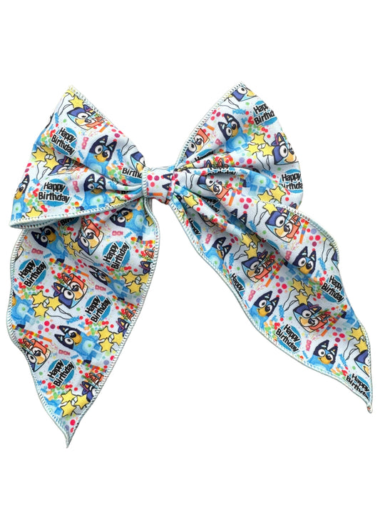 *Blue Dog Birthday Hair Bows