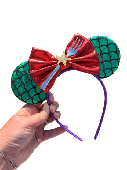 *Green Mermaid Mouse Ear Headband