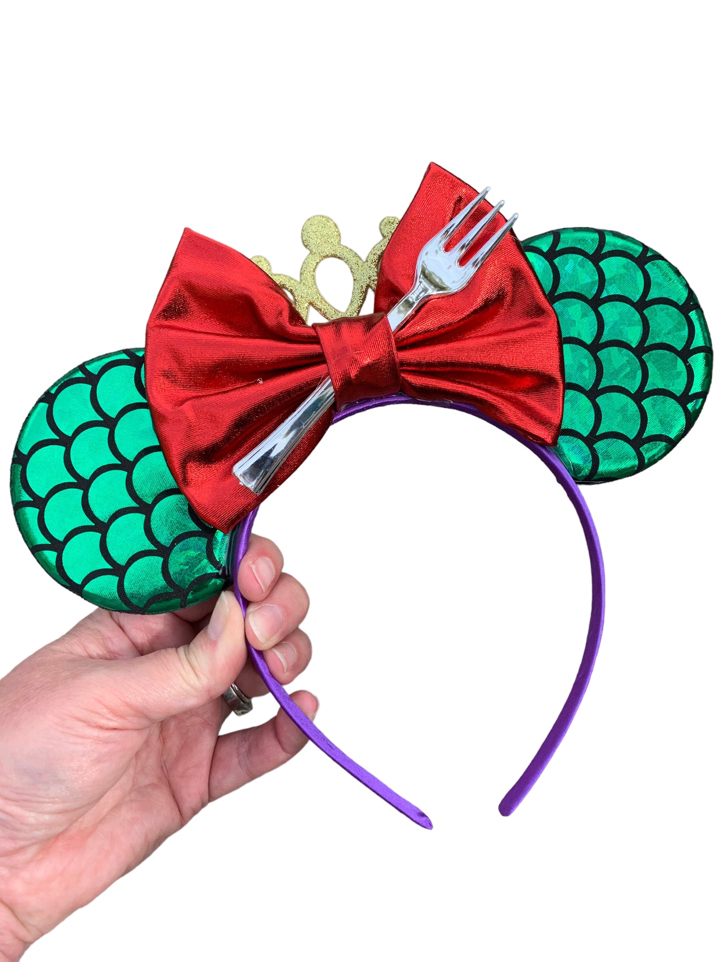 *Green Mermaid Mouse Ear Headband