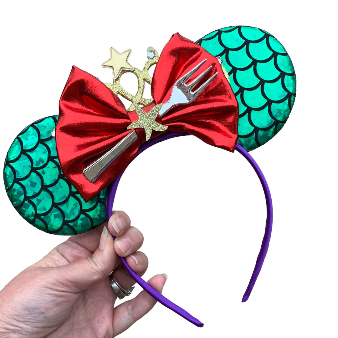 *Green Mermaid Mouse Ear Headband