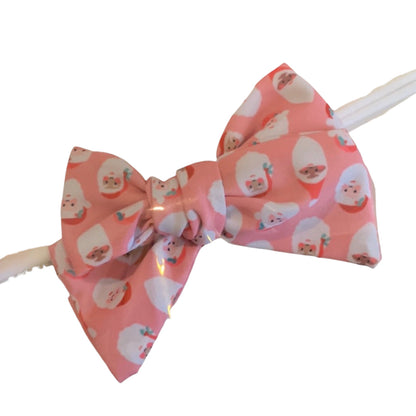 *Pink Santa Hair Bows