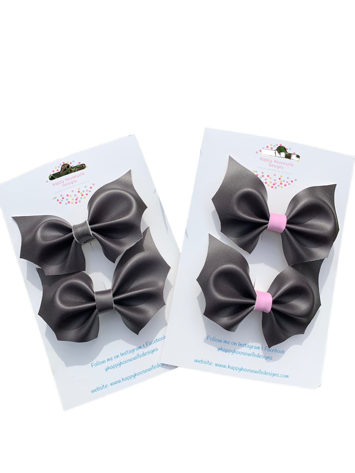 Faux Leather Halloween Bow Collection