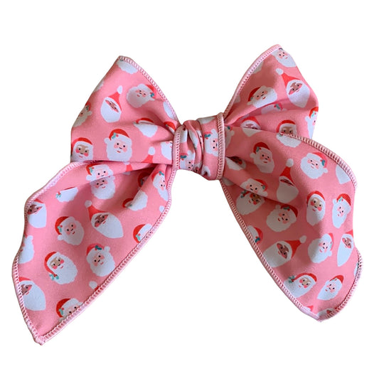 *Pink Santa Hair Bows