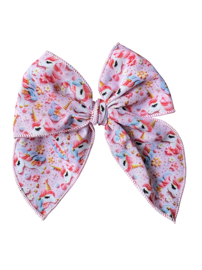 Unicorns and Rainbows Hair Bows for Girls