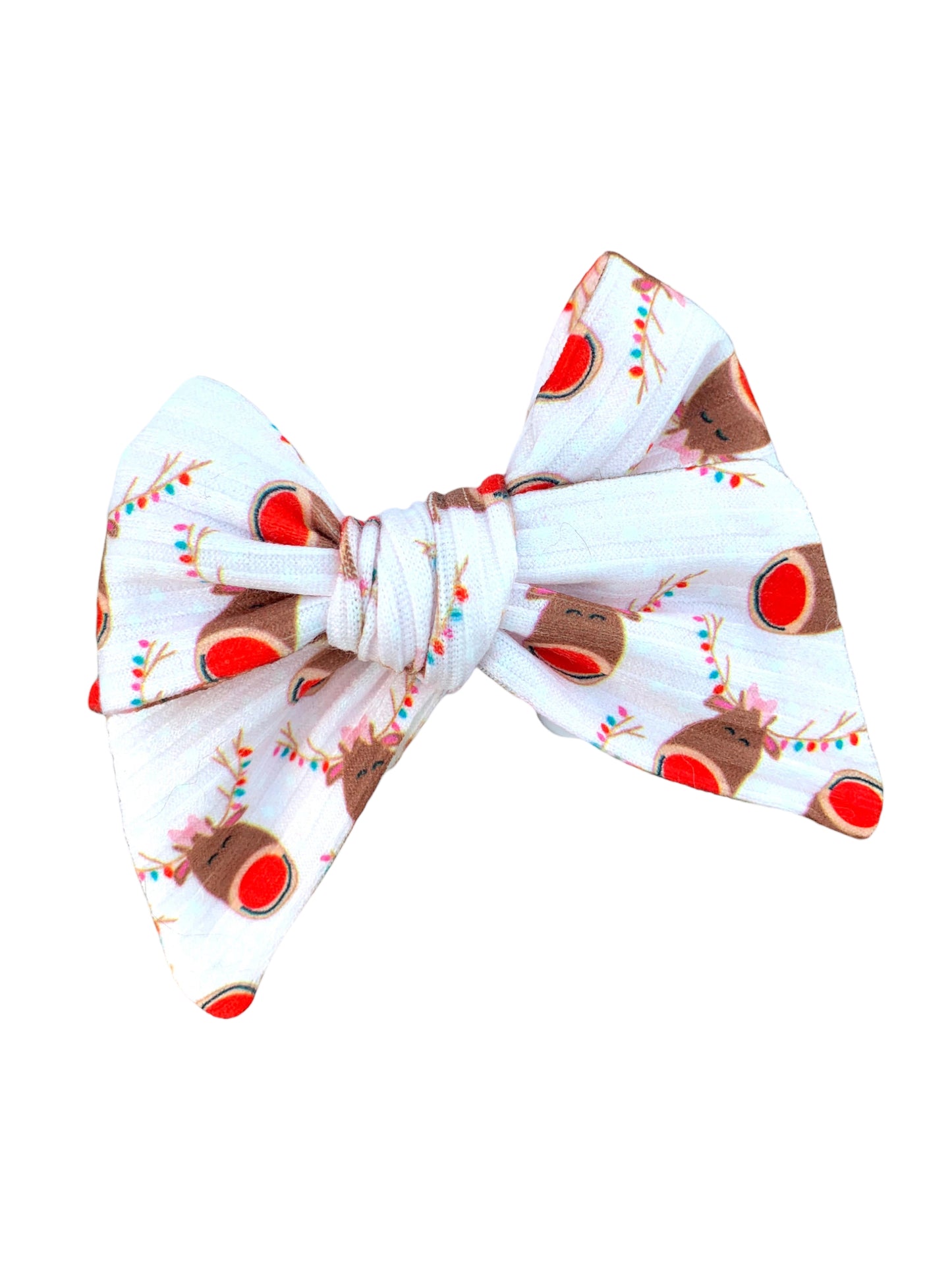 *Red Nose Reindeer Hair Bow