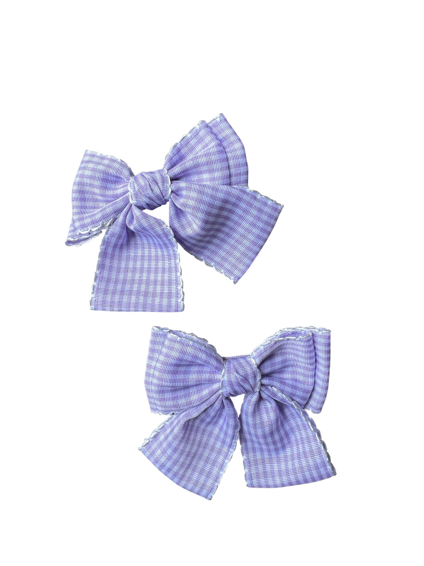 Gingham Pigtail Hair Bows | Everyday Bows for Kids & Toddlers