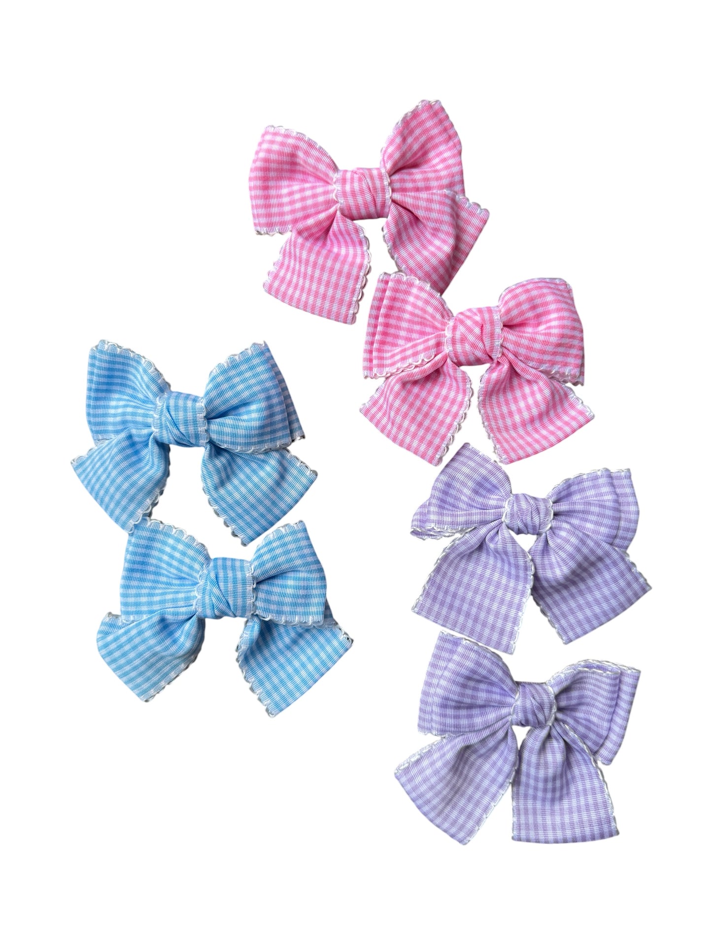 Gingham Pigtail Hair Bows | Everyday Bows for Kids & Toddlers