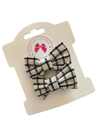 Mini Black & White Baby Hair Clips