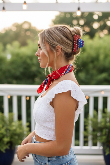 American Flag Claw Clip Lifestyle