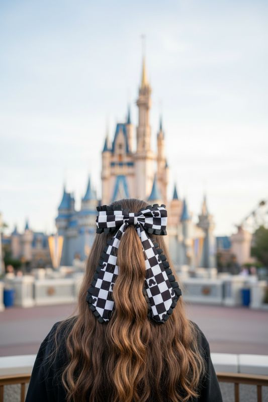 Black Checkered Mouse Bow Lifestyle Photo - 1800x2400