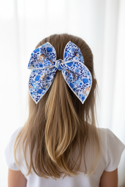 Bluey Floral Bow Half-Up Half-Down
