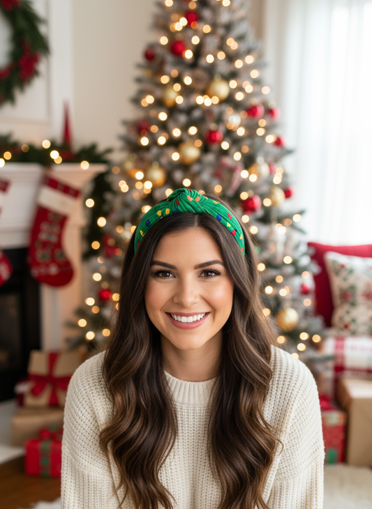 Christmas Tree Lights Headband Lifestyle Image