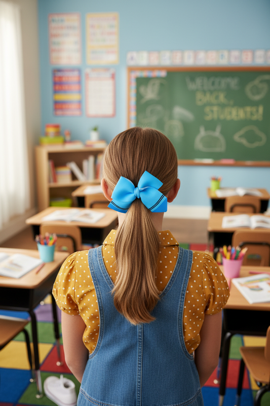 Crayon Bow Single Ponytail School Lifestyle